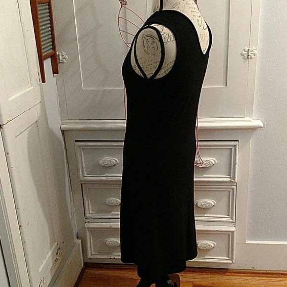 🎀Liz Claiborne Petites black stretch dress Sz S - Picture 2 of 7
